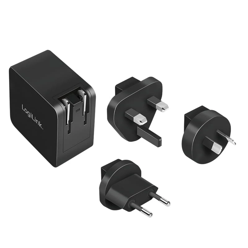 Mobiilseadme laadija LogiLink PA0302 Universal Must Vahelduvvool Kiirlaadimine