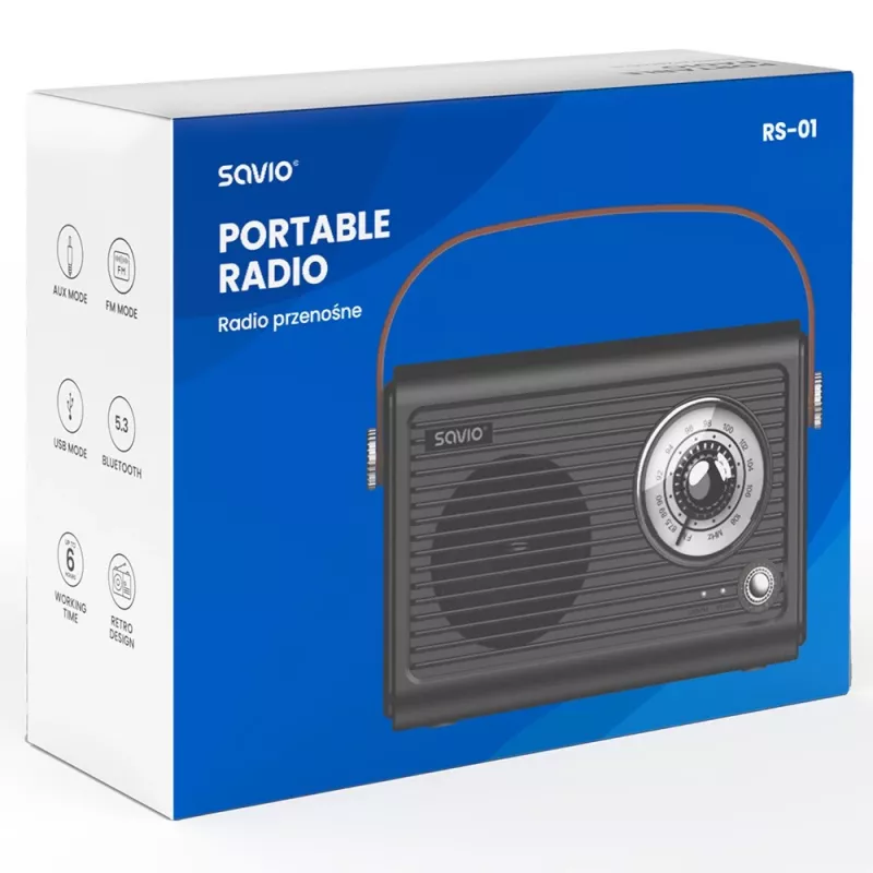 Kaasaskantav raadio Savio RS-01 analoog must