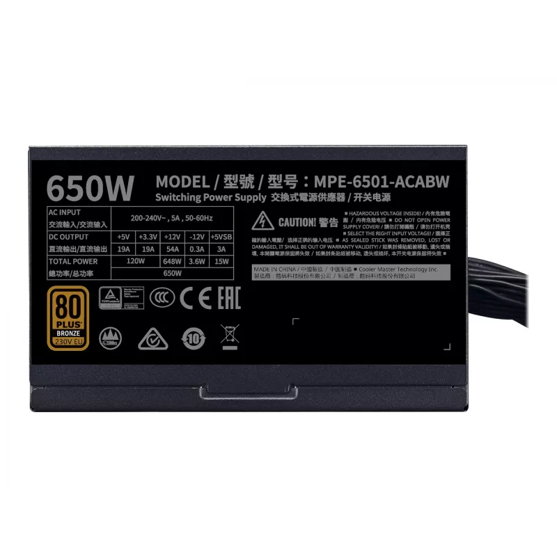 Toiteplokk MWE Bronze V2 650W 80+ Bronze