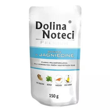 Märg koeratoit Dolina Noteci Lamb Adult 150 g kotike, 12% valku, 7,5% rasva, teraviljavaba