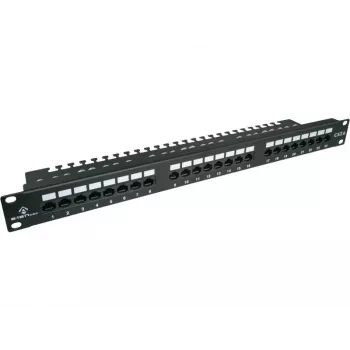 Patch-paneel Alantec PK001 24-pordiline UTP Cat.6 1U 19-tolline – 24x RJ45, U/UTP (UTP), must