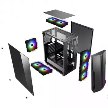 Arvuti korpus Xilence Performance C XILENT BLADE X512.RGB Midi Tower Must