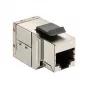 Varjestatud Cat6 Keystone Inline Coupler 8 tk komplekt, EQUIP — lame ehitus, RJ-45, 17×35,5×24,4 mm, hõbedane