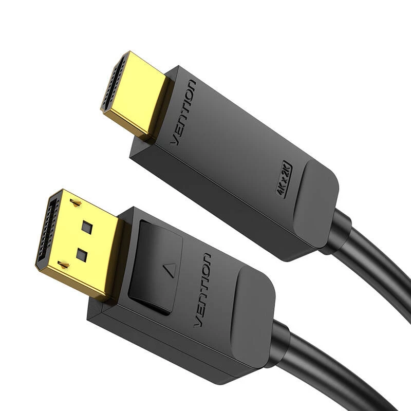 DisplayPort-HDMI-kaabli adapter Vention HAGBH, 2 m, must, 7 mm läbimõõt