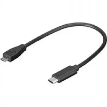 Wentronic Goobay USB 2.0 Micro-Pistik (Tüüp B) > USB-C Pistiku Kaabel, 0,2 m - USB 2.0 HighSpeed (67895)