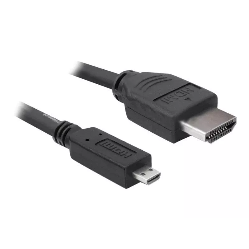 DeLOCK - Video- / helikaabel - HDMI - 32 AWG - HDMI, 19-pin (M) - 19-pin Micro-HDMI (M) - 3 m (82663)