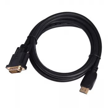 TB HDMI-DVI-kaabel 1,8 M. gold-braided, DVI 24 + 1