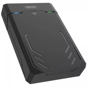 HDD/SSD-korpus Unitek Y-3035 — 2,5/3,5-tolline SATA, USB 3.2 Gen 1 (USB Type-B), 6 Gbit/s, must, vahelduvvooluadapter
