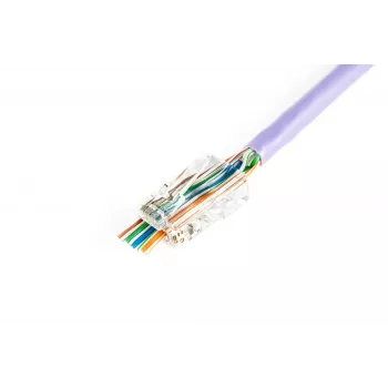 DIGITUS RJ45 modulaarkinnitus (8P8C) pass-through, CAT 5e, kaitseta, AWG 26-24, 100 tk (X-ML-5U-EZ)