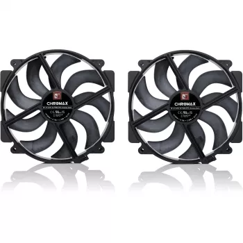 Noctua NF-A14x25r G2 PWM Sx2-PP chromax.Must 140mm kahe ventilaatori komplekt