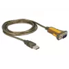 Jadakaabel DeLOCK 65840 USB Type-A DB-9 1,5 m Must Kollane