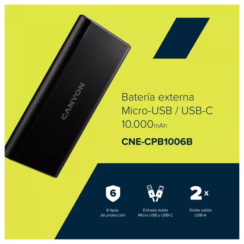 Kaasaskantav laadija Canyon PB-106 10000 mAh