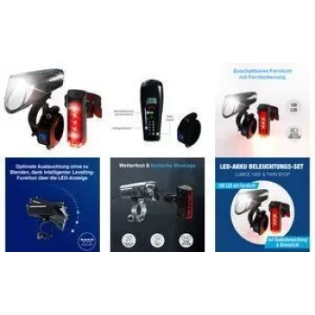 Jalgrattatulede komplekt FISCHER FAHRRAD PLUS 100/130 LED Must — ees 100 lm / taga 130 lm