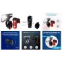 Jalgrattatulede komplekt FISCHER FAHRRAD PLUS 100/130 LED Must — ees 100 lm / taga 130 lm