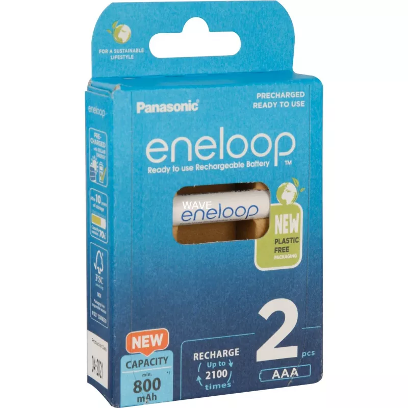 Laetavad patareid PANASONIC ENELOOP AAA 800 mAh 2 tk (BK-4MCDE/2CP)
