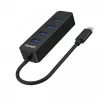 USB-jaotur Unitek uHUB Q4 — 4-pordiline USB 3.2 Gen 1 (tüüp-A) jaotur, USB-C-host, 5 Gbit/s, 10 W, must