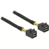 Delock - Sisemine SAS-kaabel - SAS 6Gbit/s - 4x Mini SAS HD (SFF-8643) kuni 4x Mini SAS HD (SFF-8643) - 1,0m - P/N: 62703, 62704 jaoks (83387)