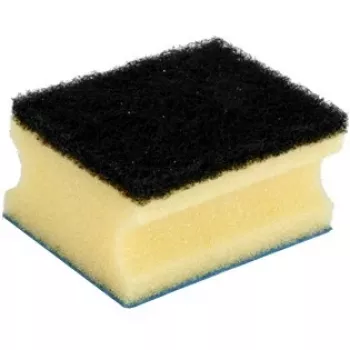 Sponge VILEDA Rectangular Fiber, hand-wash, kollane/Must/blue, pack of 3