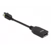 DeLOCK - DisplayPort-adapter - Mini DisplayPort (M) lukustusega DisplayPort (W) - DisplayPort 1,4 - 15cm - Halogeenivaba, 8K tugi - Must (65978)