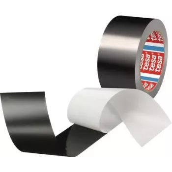 Alumiiniumteip Tesa 50577 Must Matt 25 m x 50 mm — kuumuskindel kleepfoolium
