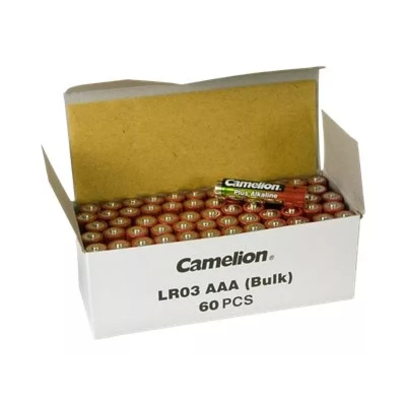 Leelispatareid CAMELION AAA (LR03) 60 tk — komplekt suure voolutarbega seadmetele