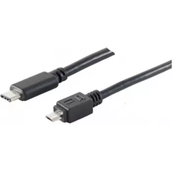 USB-kaabel S/CONN 77145-1.0 USB 2.0 1 m USB C Micro-USB B Must