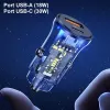 Autolaadija usams CC164CC01 30W koos 1×USB-A ja 1×USB-C kiirlaadimiseks