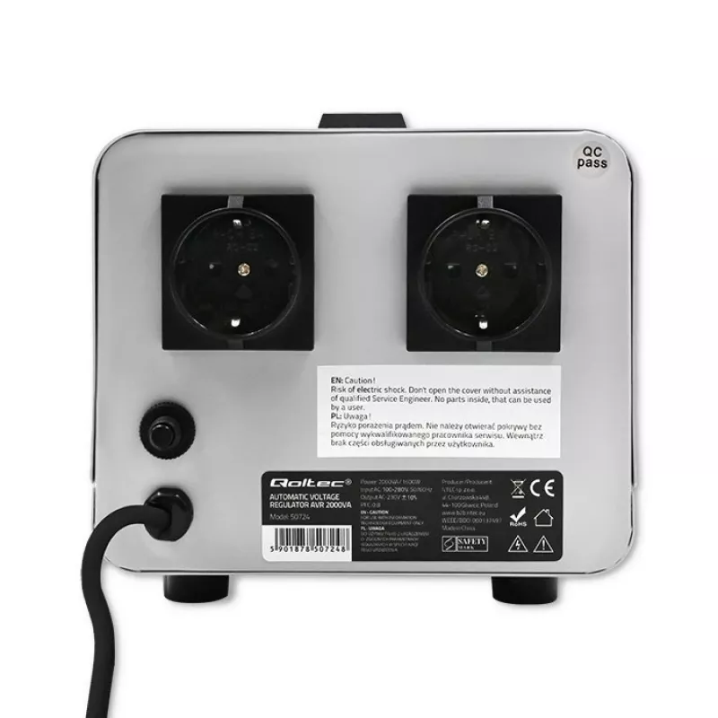 Qoltec 50724 Automaatne pingestabilisaator AVR 2000VA