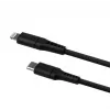 USB-C kuni Lightning fikseeritud kaabel FIXED FIXDLS-CL12-BK 1,2 m vedel silikoon