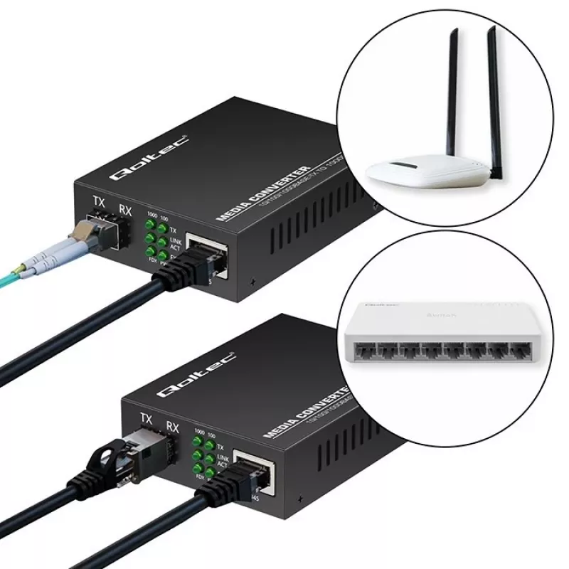 Meediakonverter LÜLITI Ethernet 1x RJ45 1x SFP