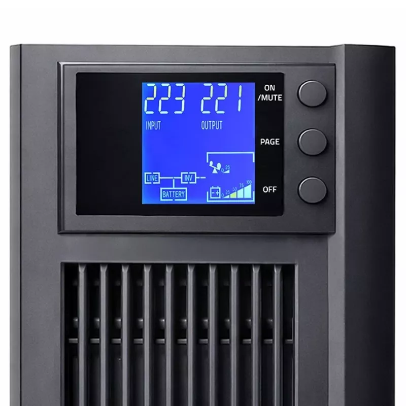 UPS QOLTEC Pure Sine Wave 2kVA 1600W AVR-i ja LCD-ekraaniga