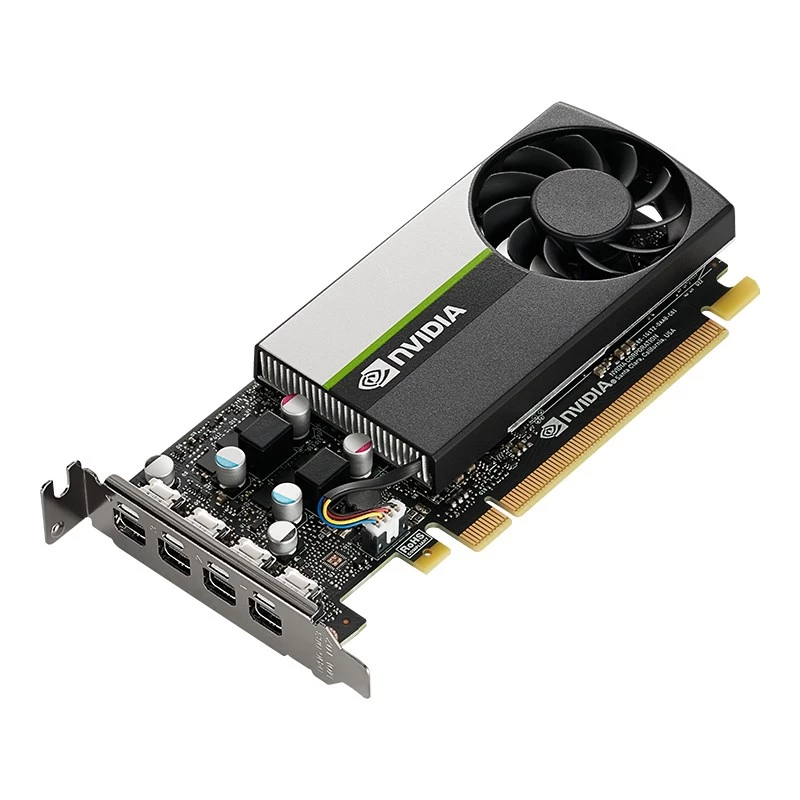 PNY NVIDIA T1000 4GB GDDR6 madala profiiliga, 4x Mini DisplayPort (VCNT1000-SB)