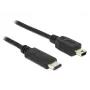 USB-kaabel DeLOCK 83603 USB 2.0 1m USB C Mini-USB B Must