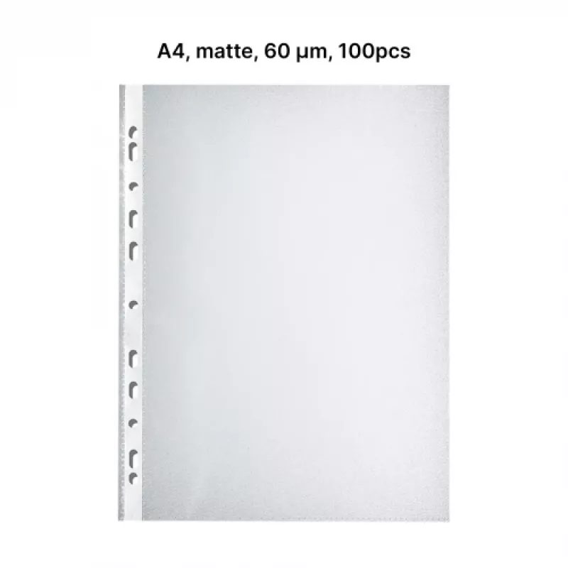 AD Class PUNCHED POCKET Orange Peel A4 60 mikr., pakk 100 tk
