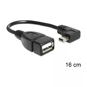 USB-kaabel DeLOCK 83245 0,16 m USB A Mini-USB B Must