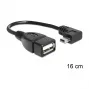 USB-kaabel DeLOCK 83245 0,16 m USB A Mini-USB B Must