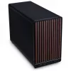 Mini-ITX/mATX arvutikorpus Lian Li A3-mATX Wood Edition — pähklipuust esipaneel, must korpus
