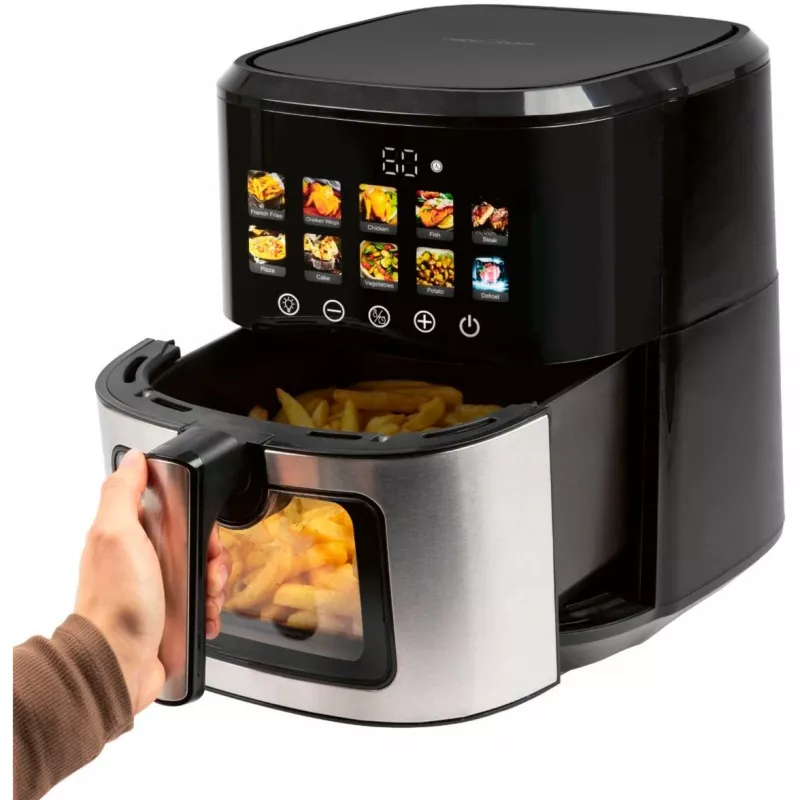 Kuumaõhufritüür ProfiCook PC-FR 1286 H — 6,5 L, 1700 W, roostevaba terasest esiosa, must