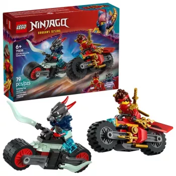 LEGO ehituskomplekt NINJAGO 71838 Kai mootorratta kiirusvõistlus — 79 tk, 2 minifiguuri, vanusele 6+, mõõtmed 40×30×90 mm