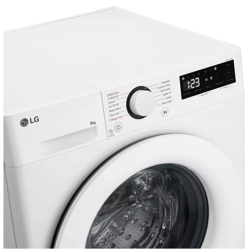 LG | Pesumasin | F2WR508SWW | Energiatõhususe klass A-10% | Eestlaadimine | Pesuvõimsus 8 kg | 1200 p/min | Sügavus 47,5 cm | Laius 60 cm | Ekraan | LED | Aurufunktsioon