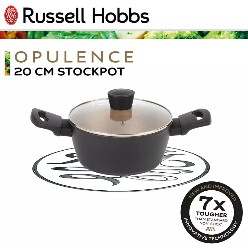 Stockpot Russell Hobbs RH01669BEU7 20 cm, must, roostevabast terasest sisemus