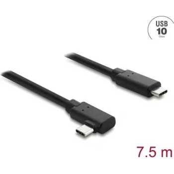 DELOCK aktiivne optiline USB USB-C kaabel 10 Gbit/s, nurga all pistik pistikusse, 7,5 m