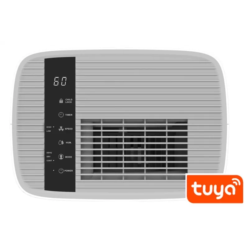 Õhukuivati BLAUPUNKT ADH601 — 2,5 l paak, 16 l/24h, 245 W, 48 dB, Wi‑Fi, kuni 20–40 m², valge