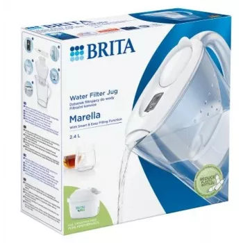 Veefiltrikann BRITA Marella koos Maxtra Pro filtriga, 2,4 L veepaak, valge, ergonoomiline käepide