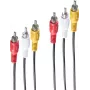 shiverpeaks BASIC-S 3x RCA - 3x RCA 2.5m Audio-Cable 2,5 m 3 x RCA Must - Punane - Valge - Kollane (BS40150-2.5)