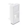 Snap-in H‑mooduli kate Keystone moodulile 1 port DELOCK 22,5×45 mm ABS valge