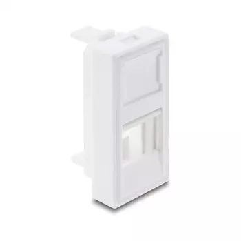 Snap-in H‑mooduli kate Keystone moodulile 1 port DELOCK 22,5×45 mm ABS valge