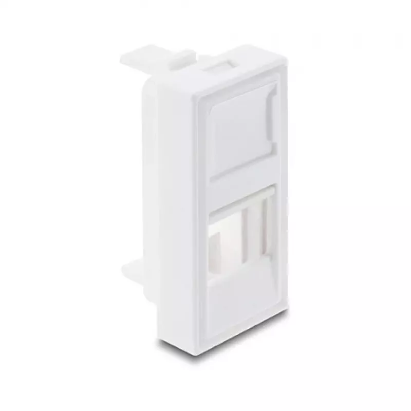 Snap-in H‑mooduli kate Keystone moodulile 1 port DELOCK 22,5×45 mm ABS valge
