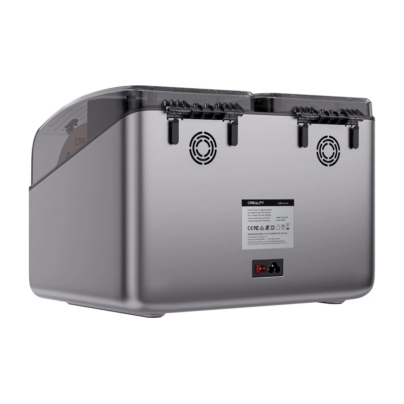 Filamendikuivati Creality 4005010100 3D-printerile — ühildub SpacePi X4-ga, must/hall, 1 tk