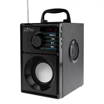 Juhtmevaba kõlar MEDIA-TECH MT3179, 20W (RMS 15W), Bluetooth 5.1, FM, MicroSD, USB, AUX, Li-Ion, 6 h, puitkere